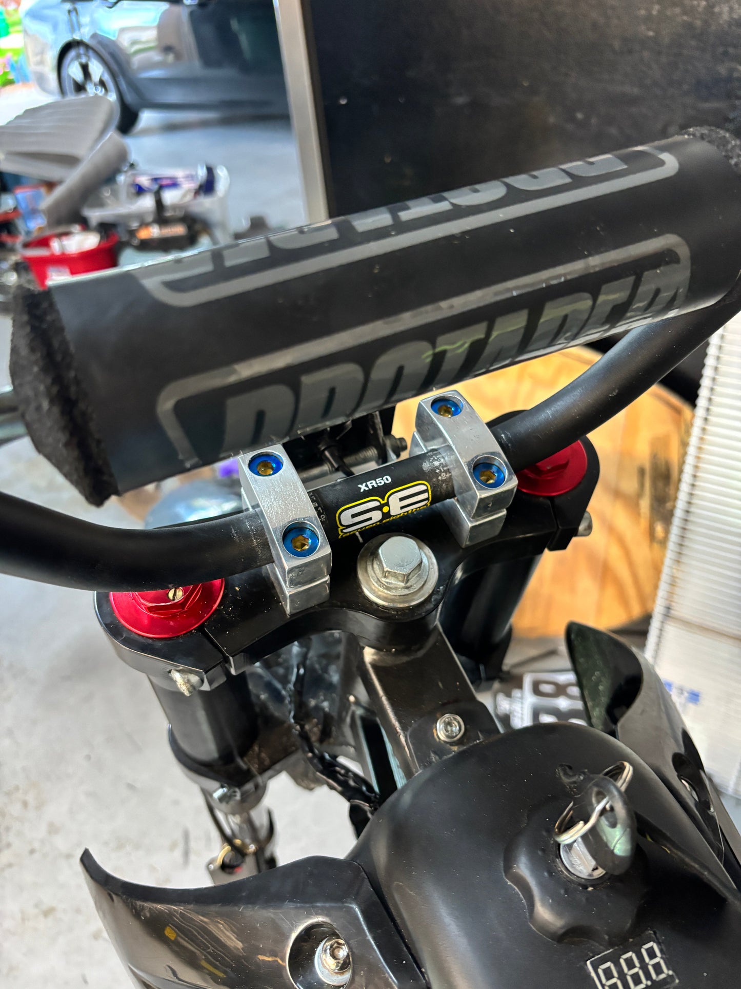 (ALL BRANDS) Triple Clamp Bar Mount Titanium Bolts!