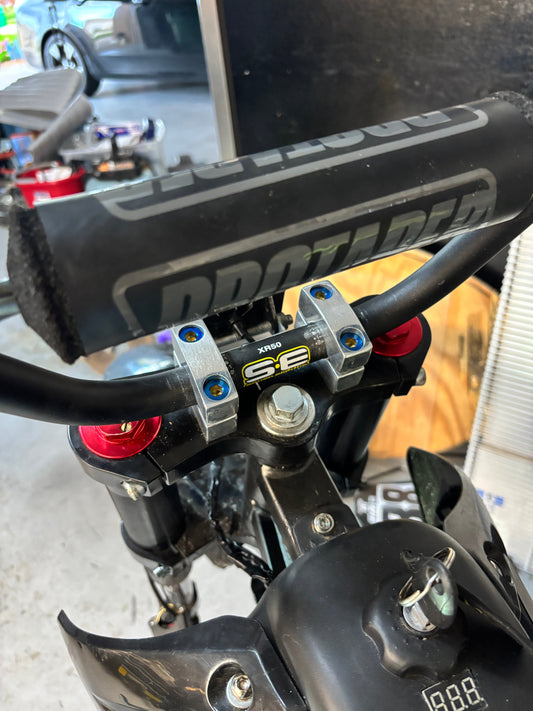 (ALL BRANDS) Triple Clamp Bar Mount Titanium Bolts!